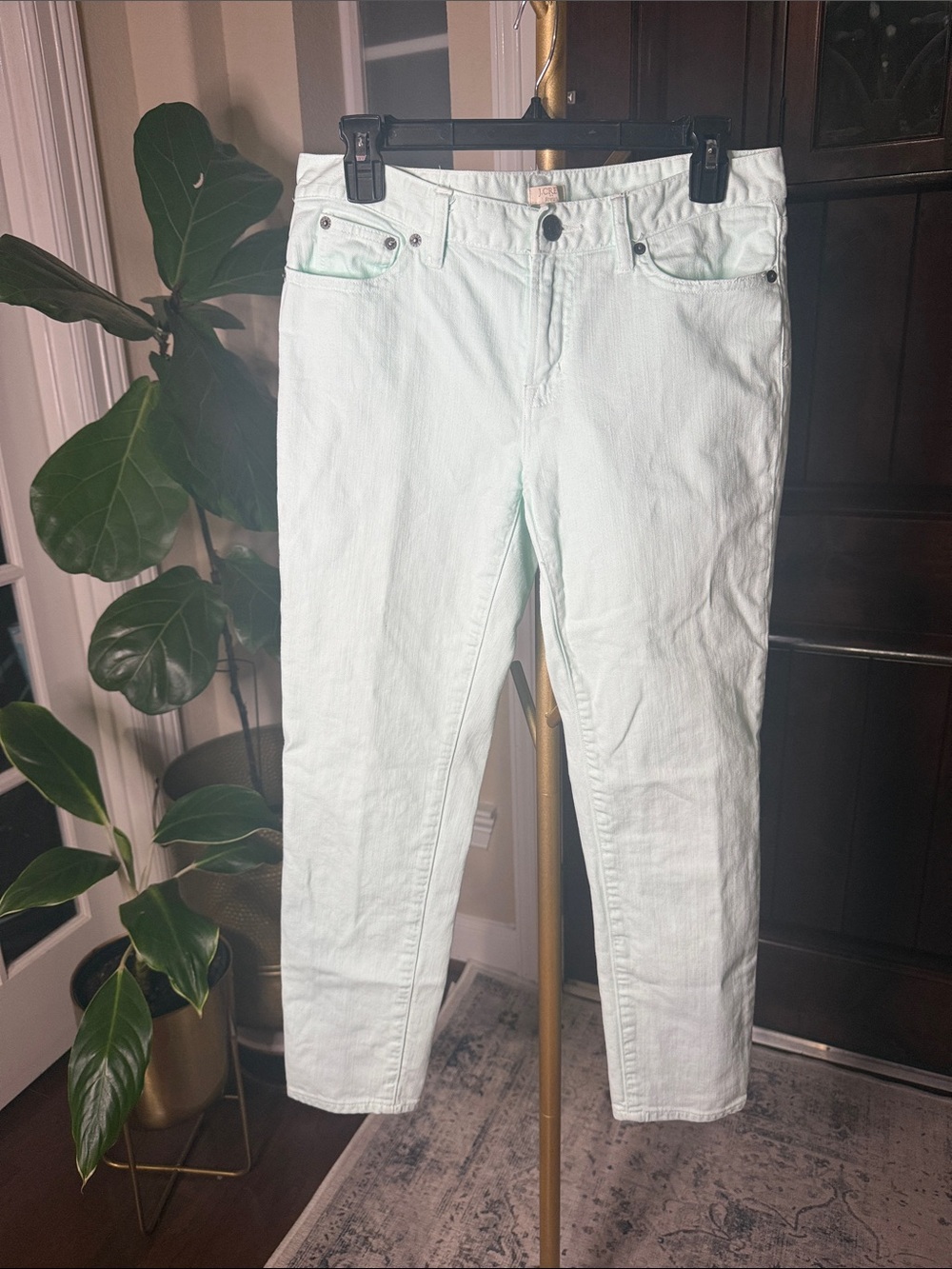 J. Crew Mint Green Ankle Skinny Jeans Sz 29
